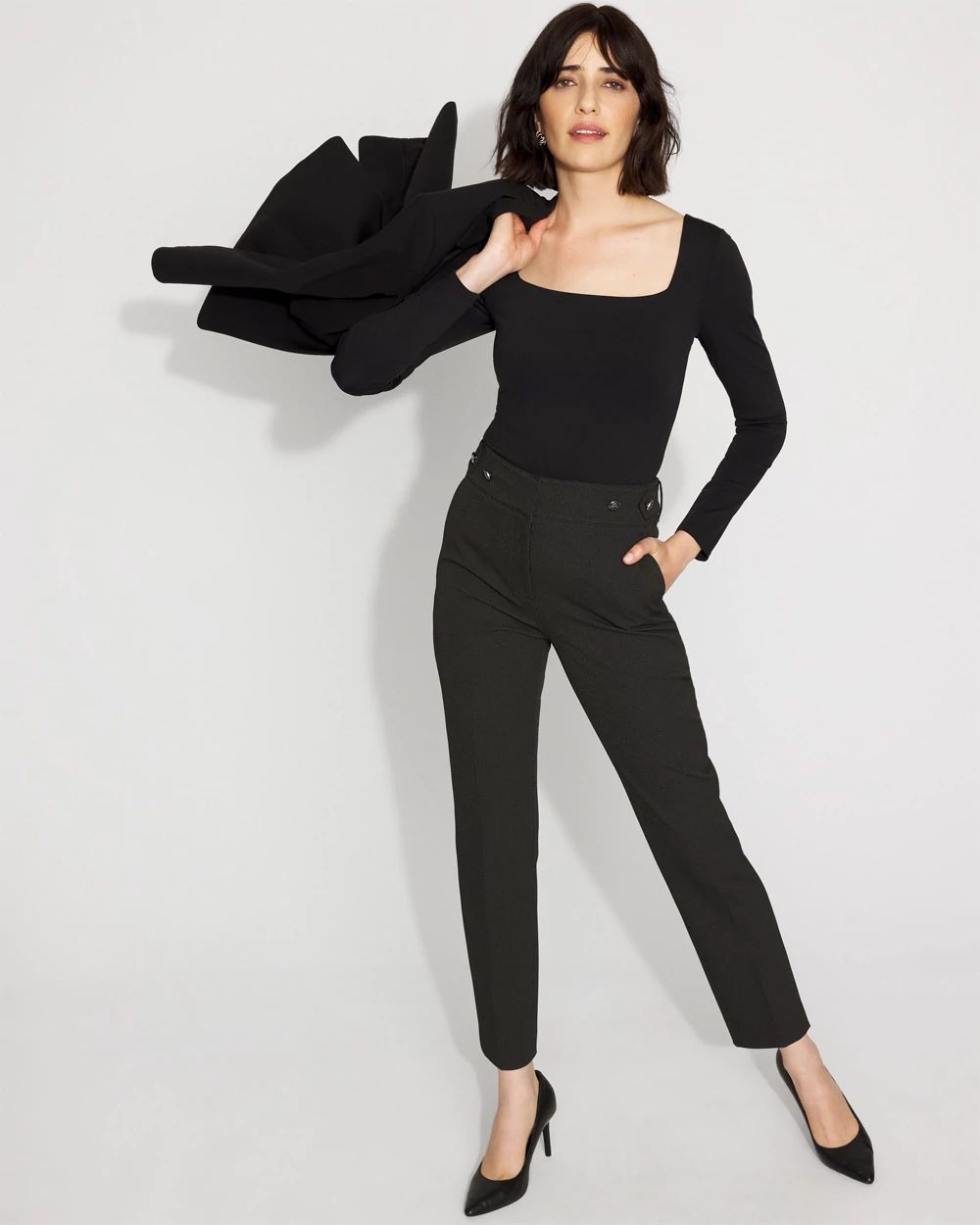 WHBM FORME™ All Ways Stretch Square Neck Long-Sleeve Tee