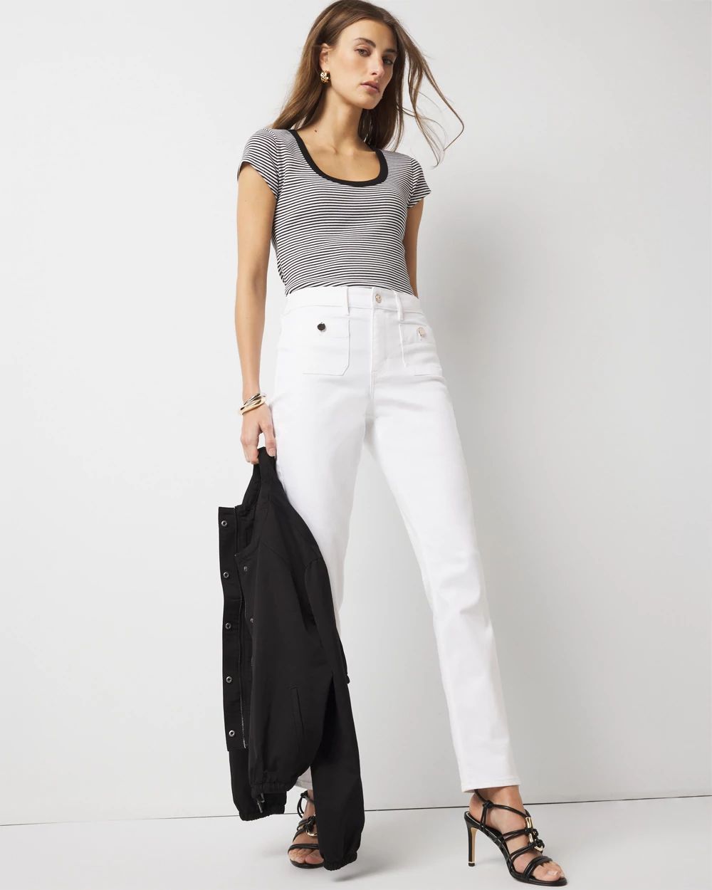Patch Pocket High-Rise Slim Jean