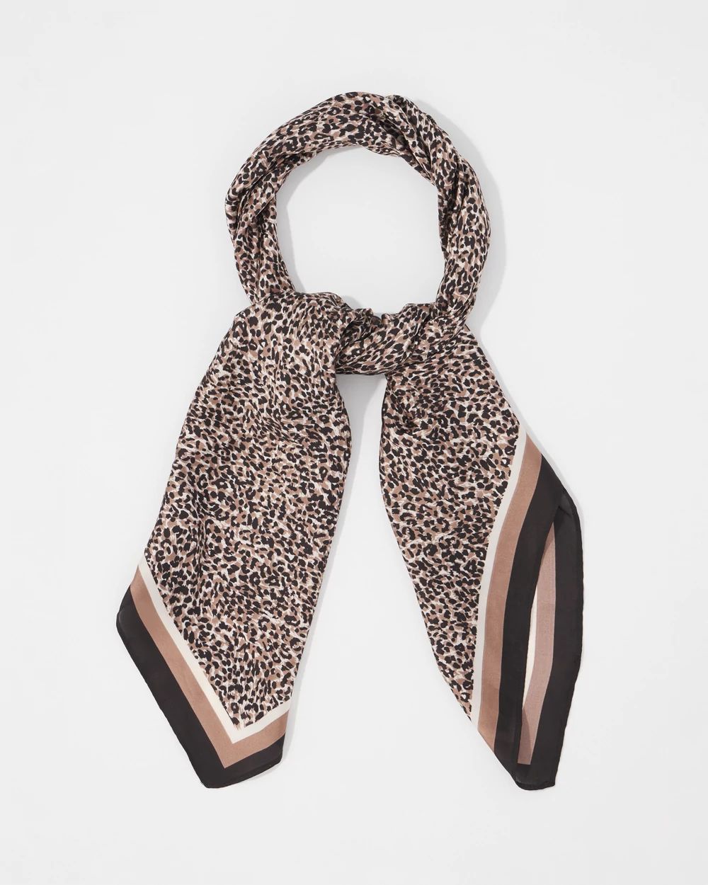 Leopard Print Square Scarf