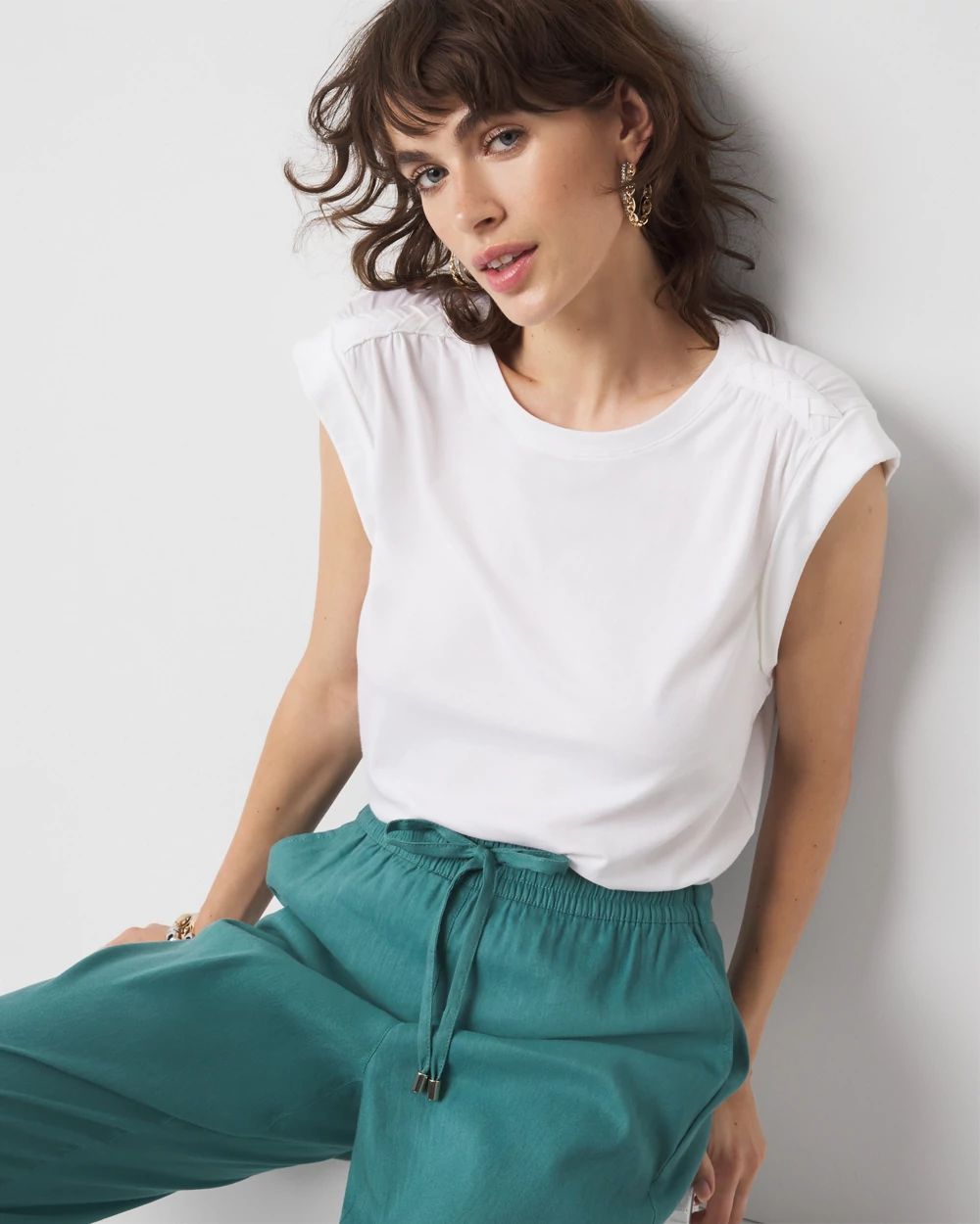 Braided Shoulder Tee