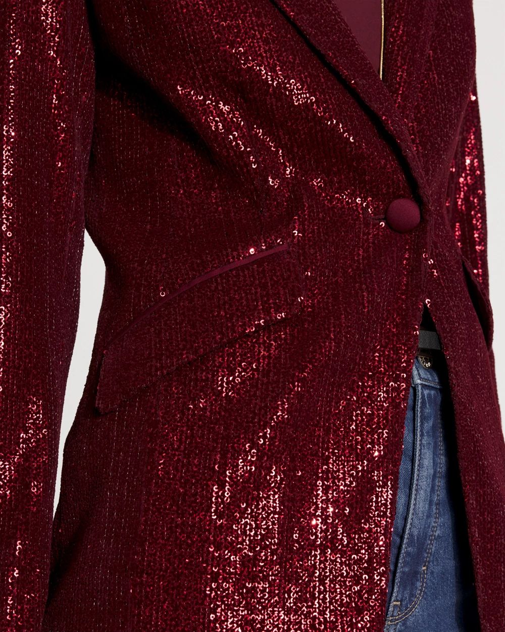 Petite WHBM®  One-Button Sequin Blazer