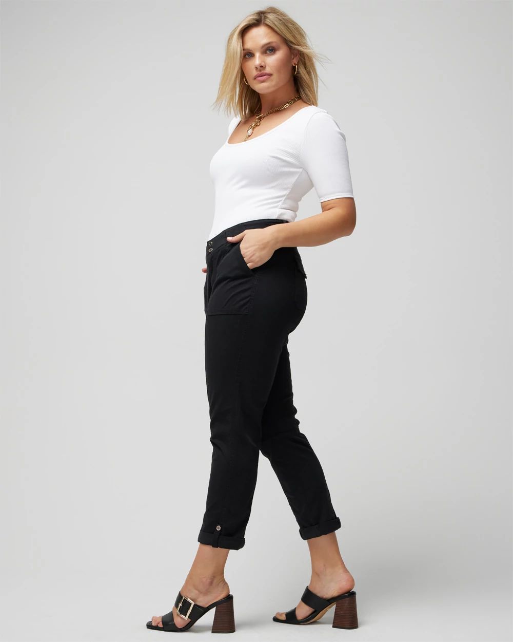 Curvy-Fit Mid-Rise Pret-A-Pedi Crop Pants