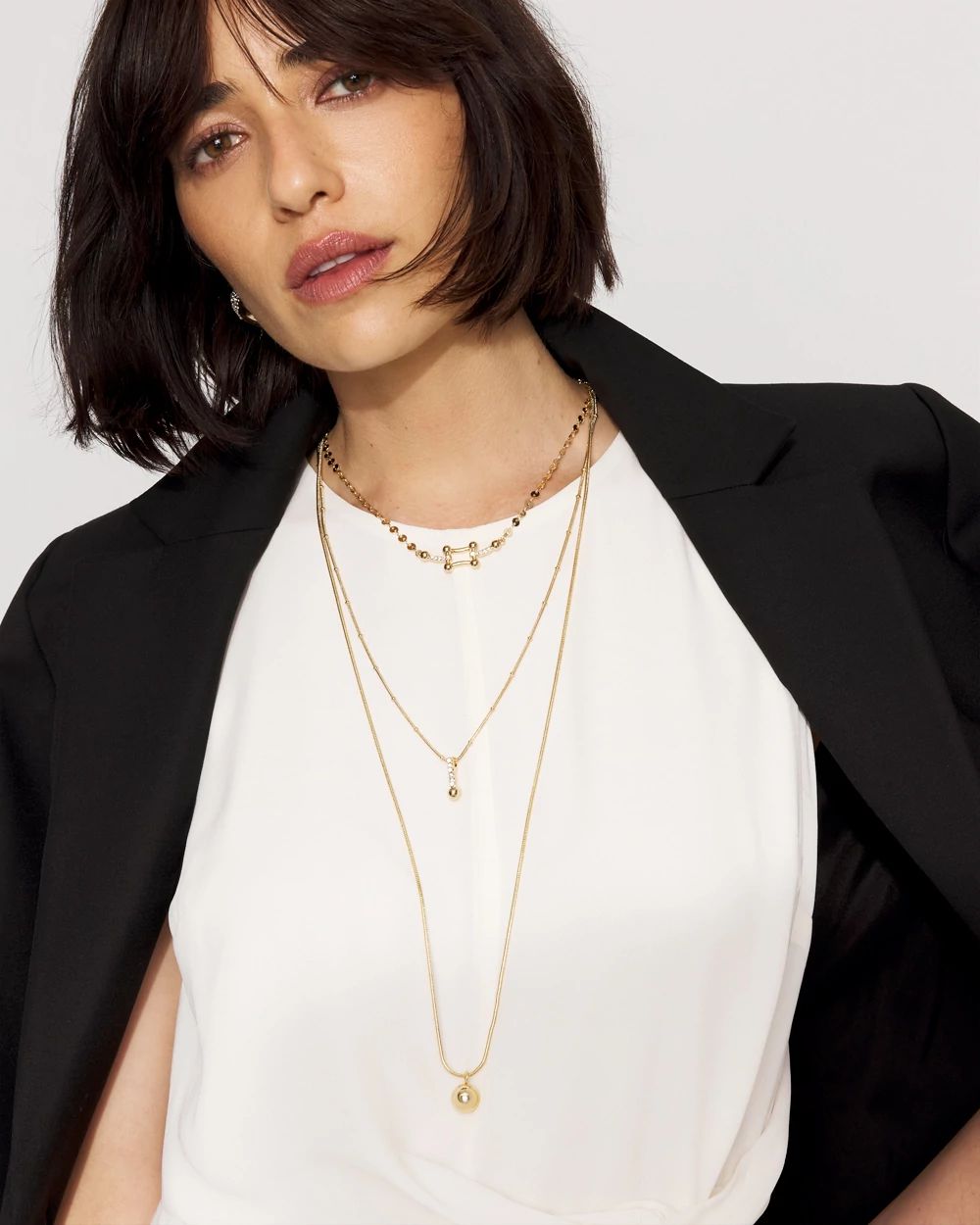 Ball Chain + Pavé Convertible Necklace