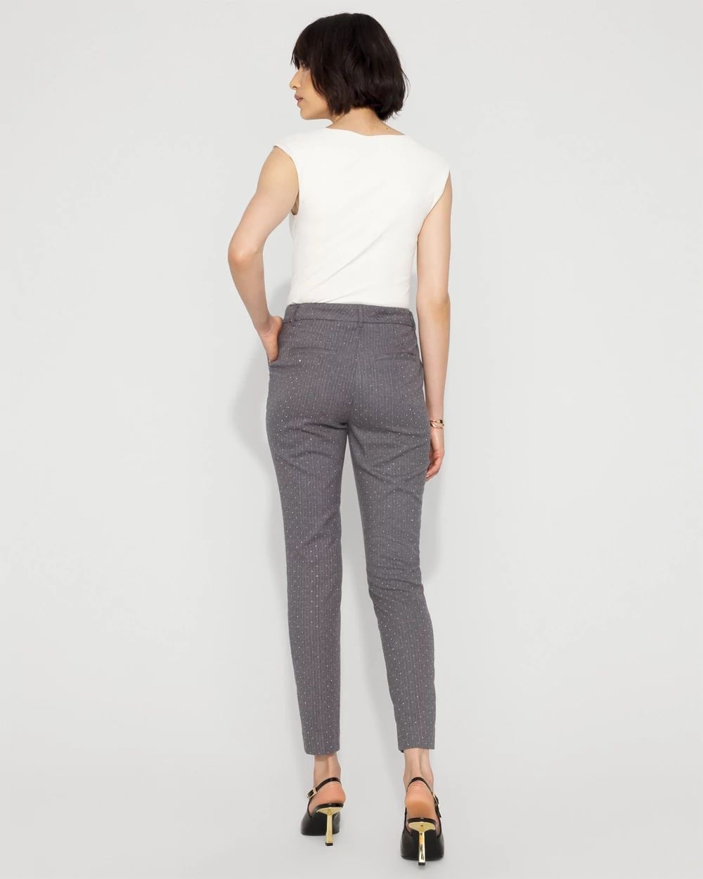Embellished Elle Slim Ankle Pant