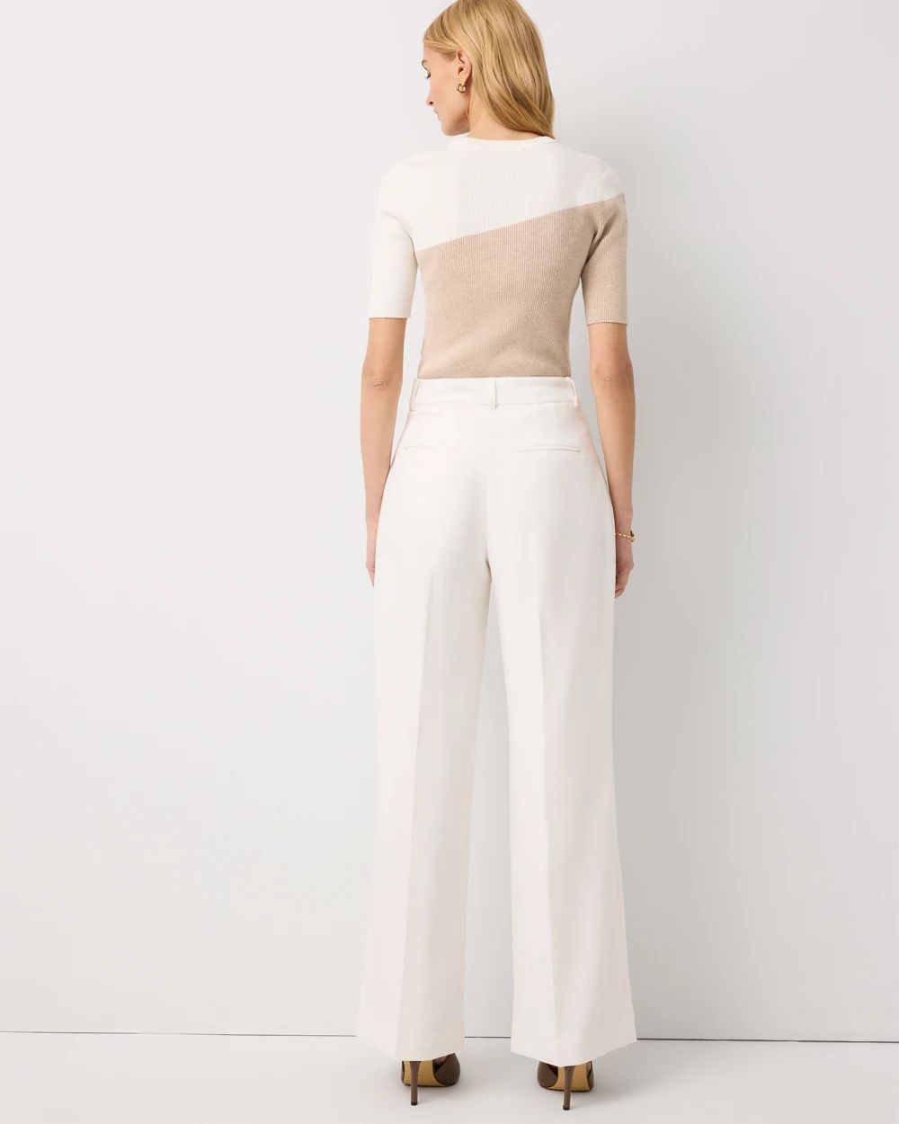 Pleated Wide Leg Pant