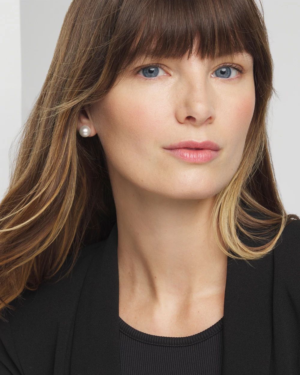 Glass Pearl Stud Earrings