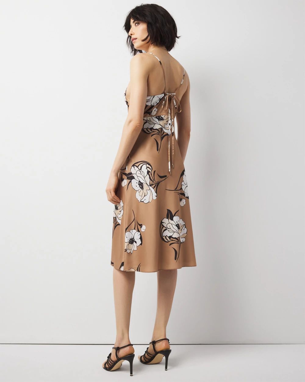 Satin Floral Slip Dress