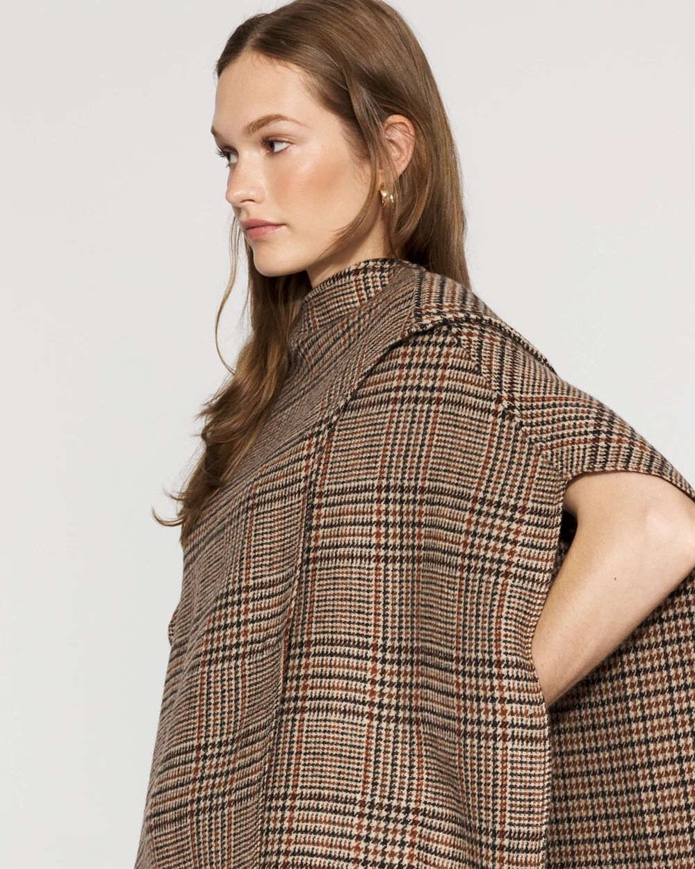 Plaid Wrap Coat