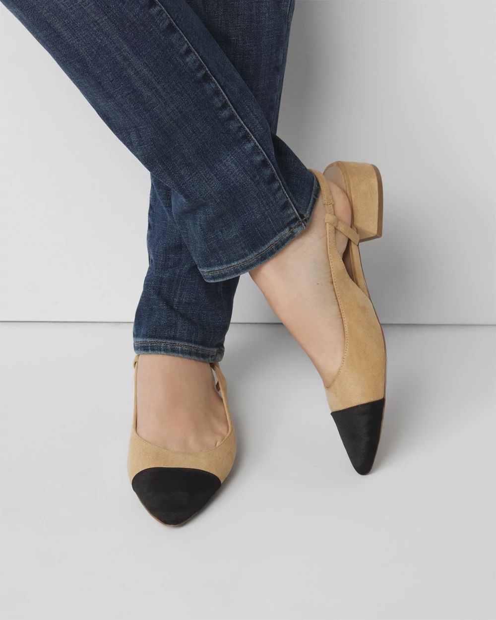 Faux Suede Heeled Slingback