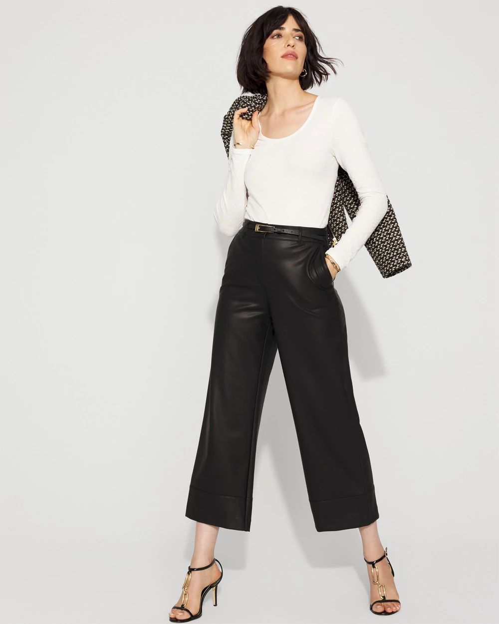 WHBM FORME™ Seamless Jacquard Scoop Neck Tee