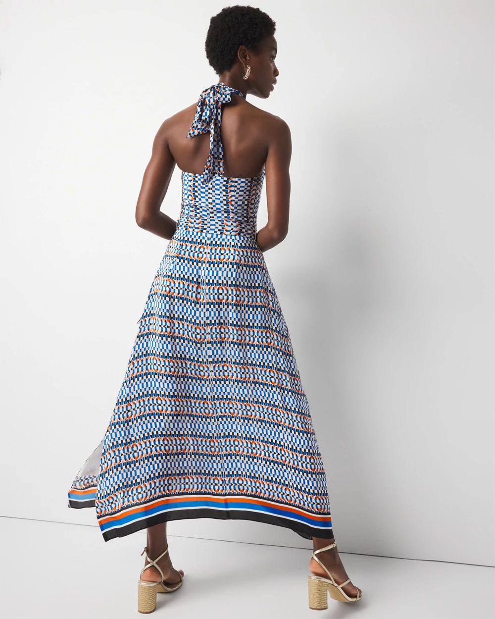 Halter Tie-Waist Maxi Dress