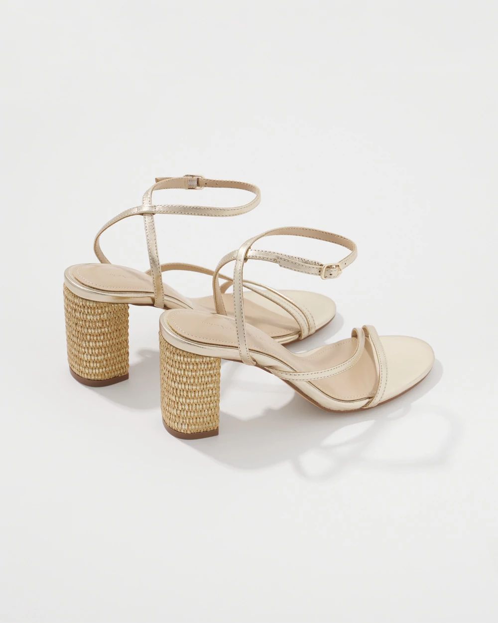 Gold Raffia Sandal