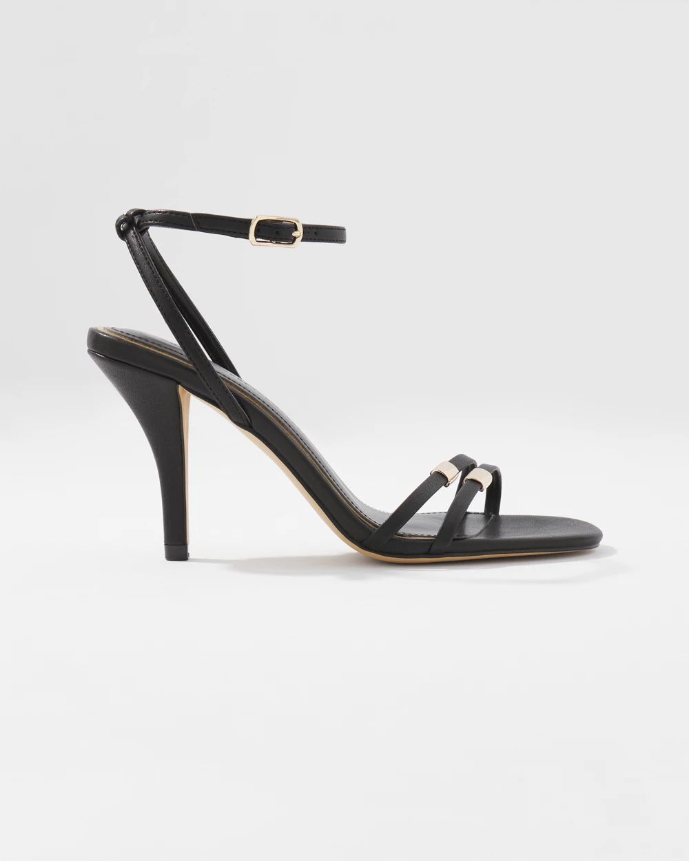 Gold Hardware Strappy High Heel Sandal