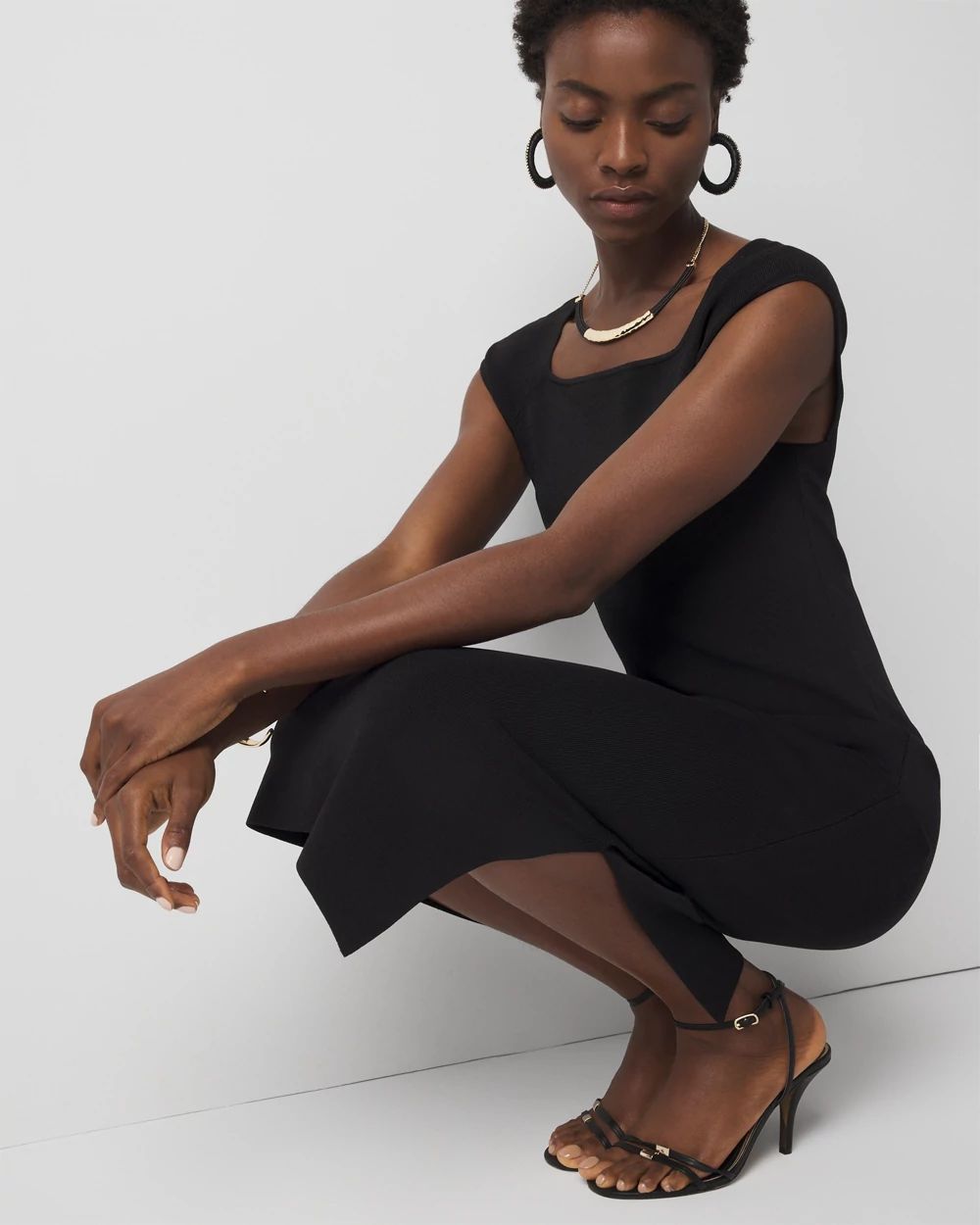 WHBM FORME™ Ribbed Stretch Sweater Dress