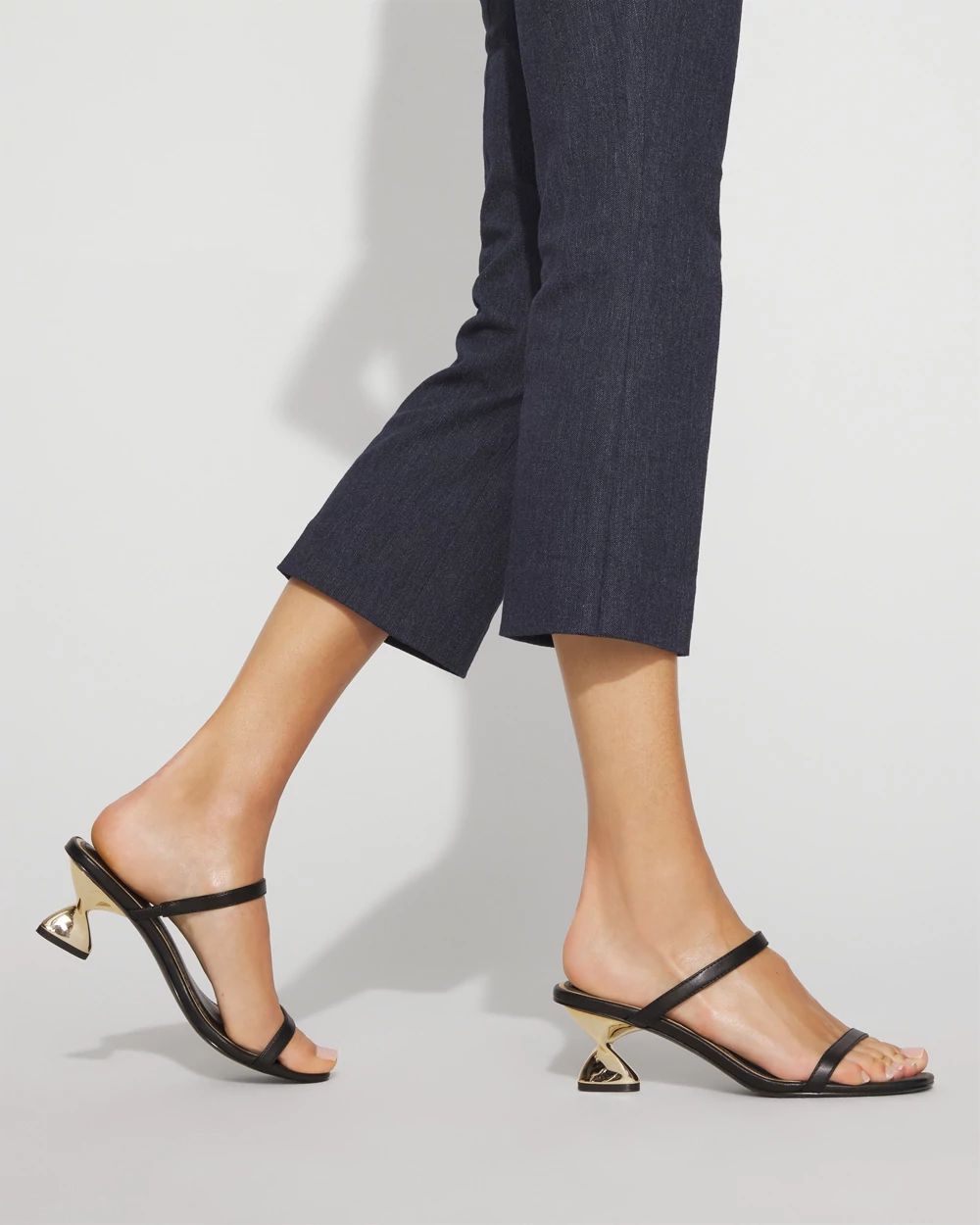 Gold Twist-Heel Sandal