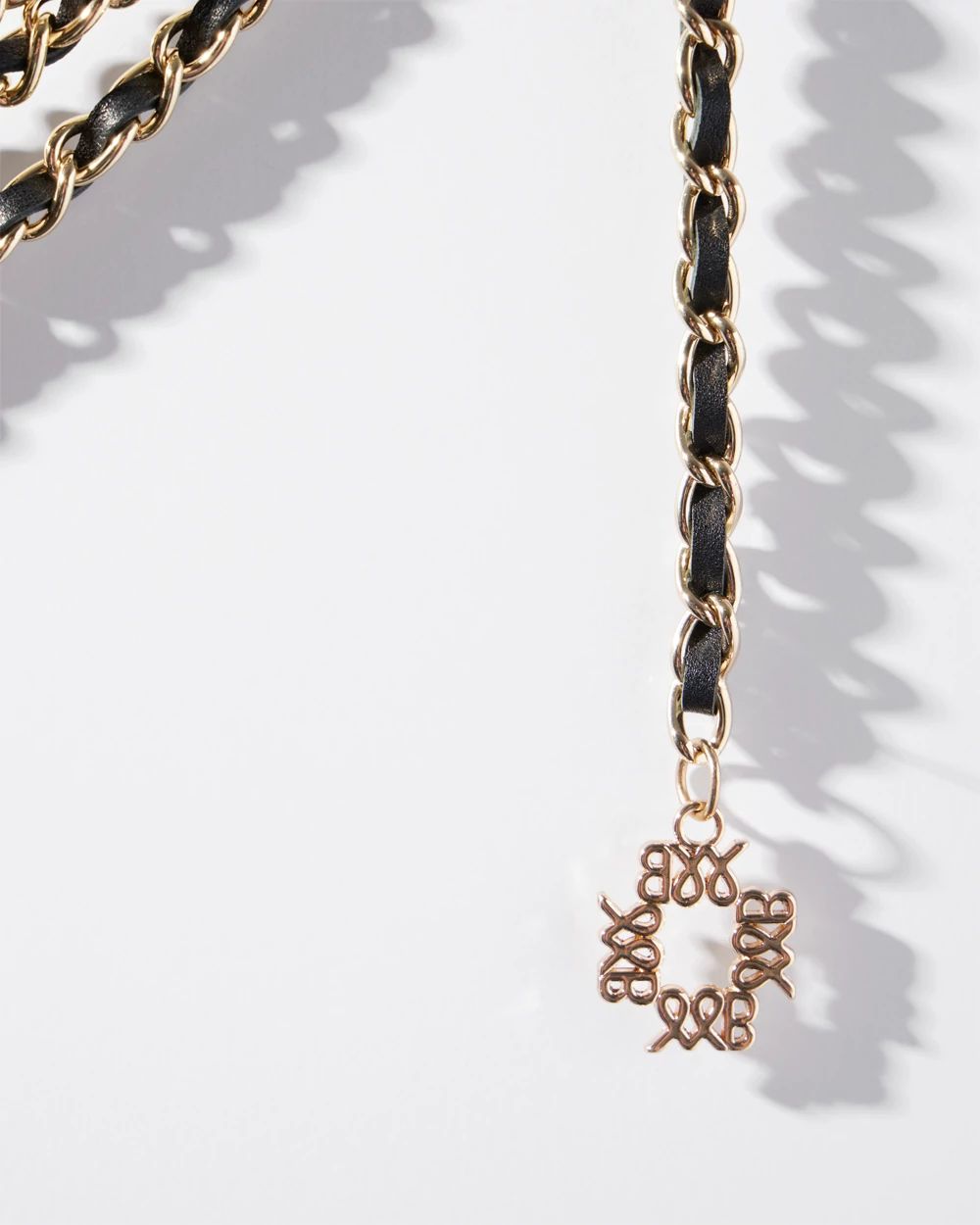 Chain Woven Leather Belt