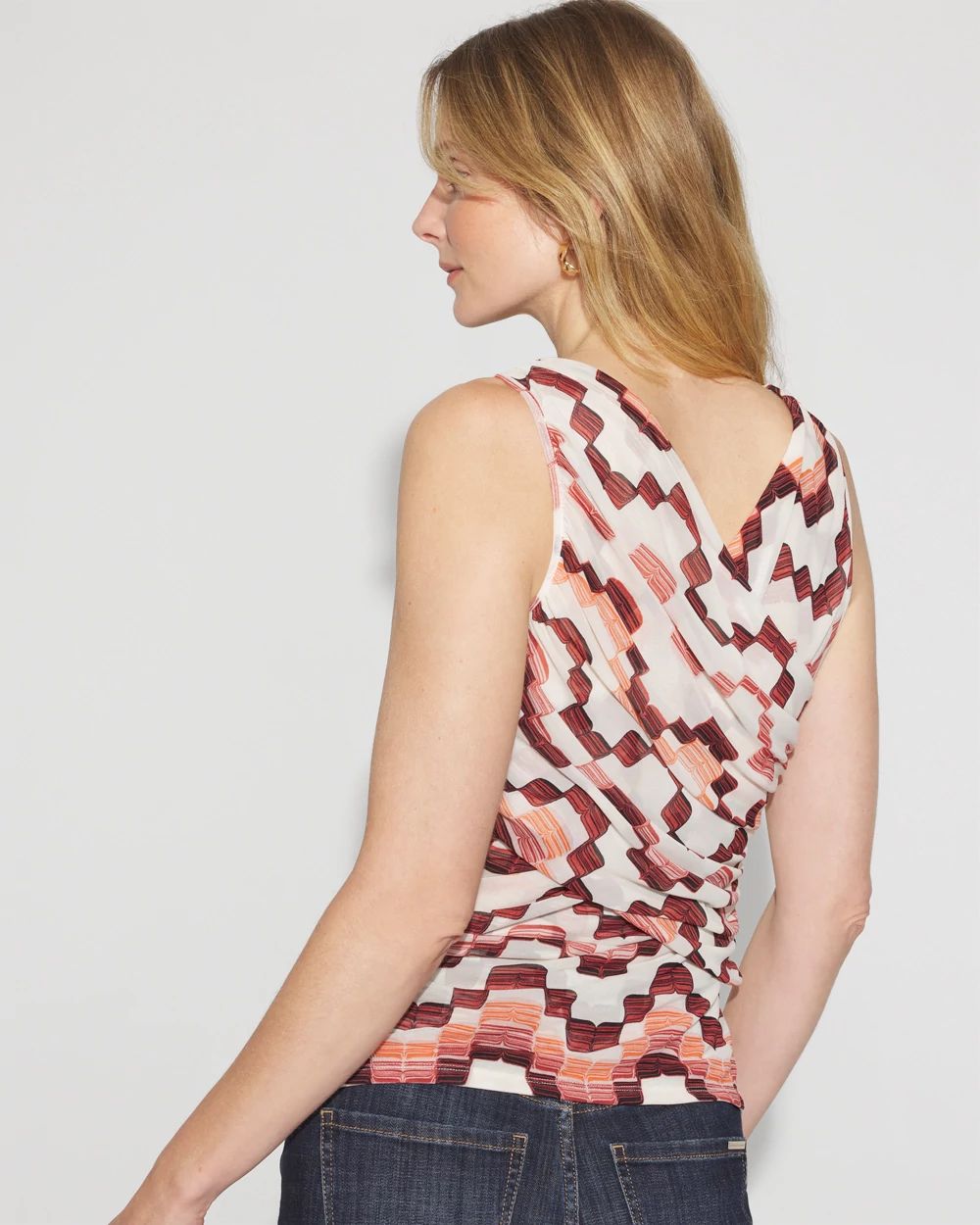 Mesh Surplice Tank Top