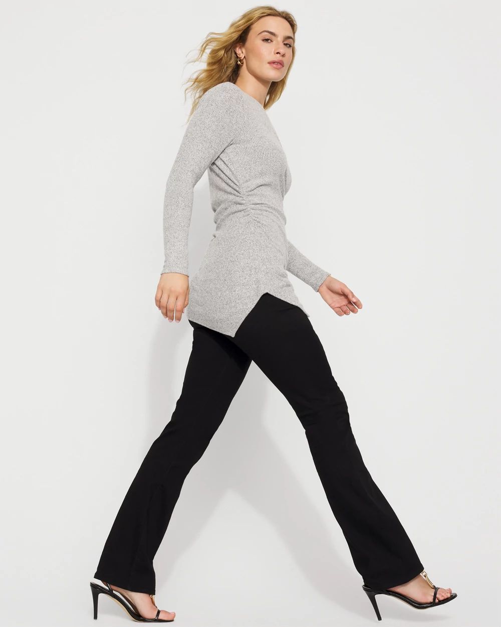 Asymmetrical Rib Snit Top