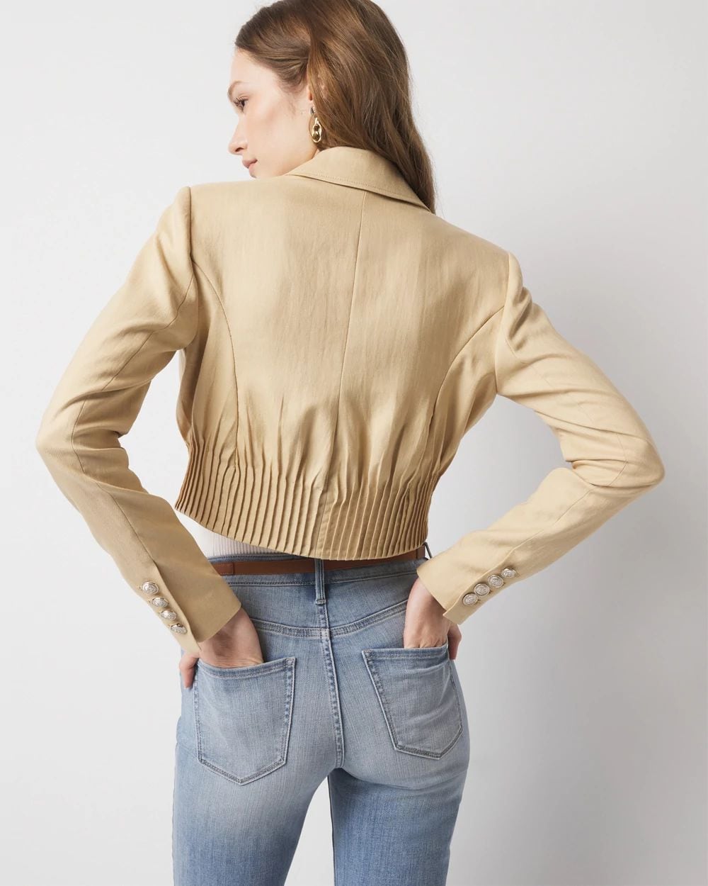 Cropped Double-Breasted Jacket
