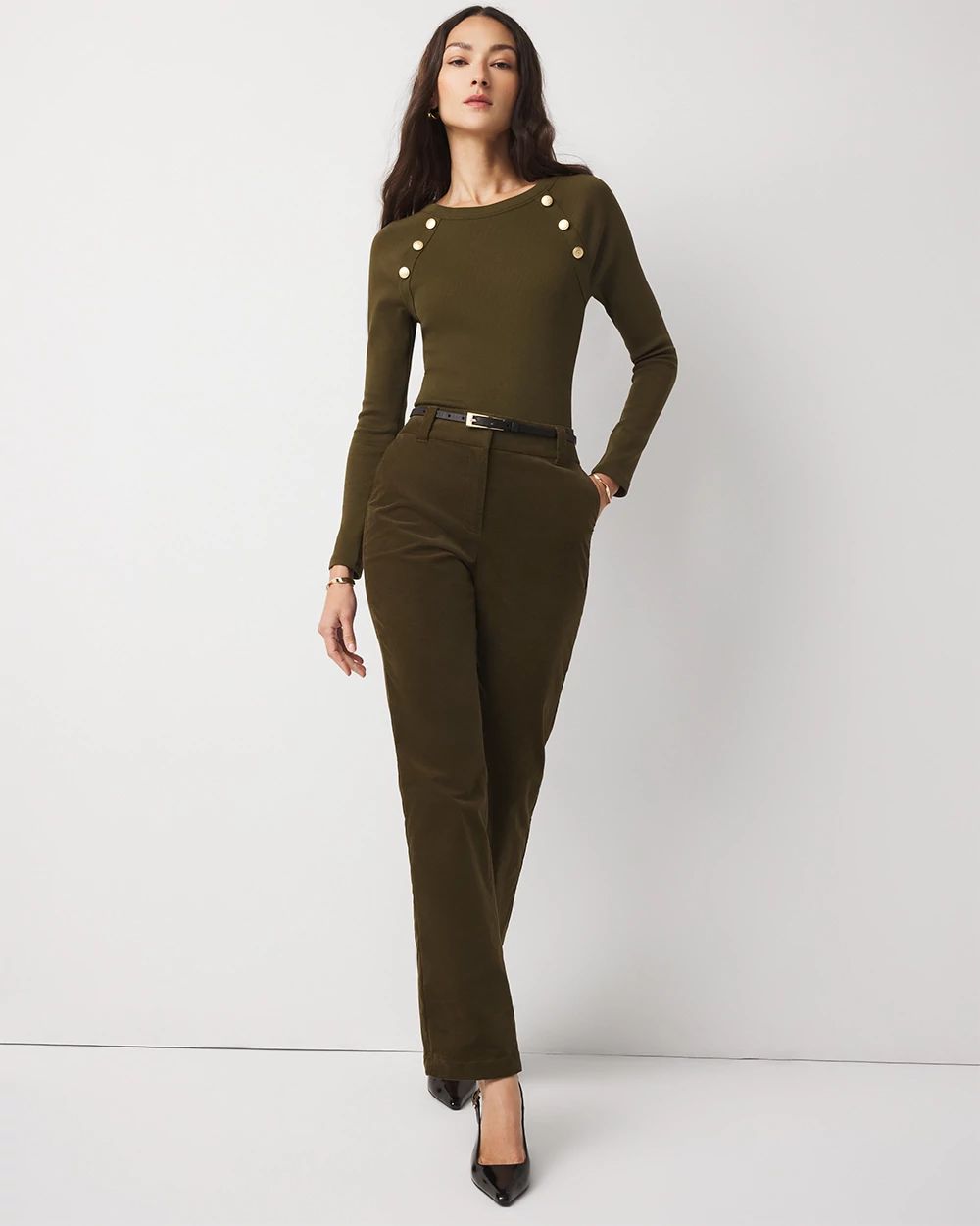 High-Rise Riley Corduroy Trouser