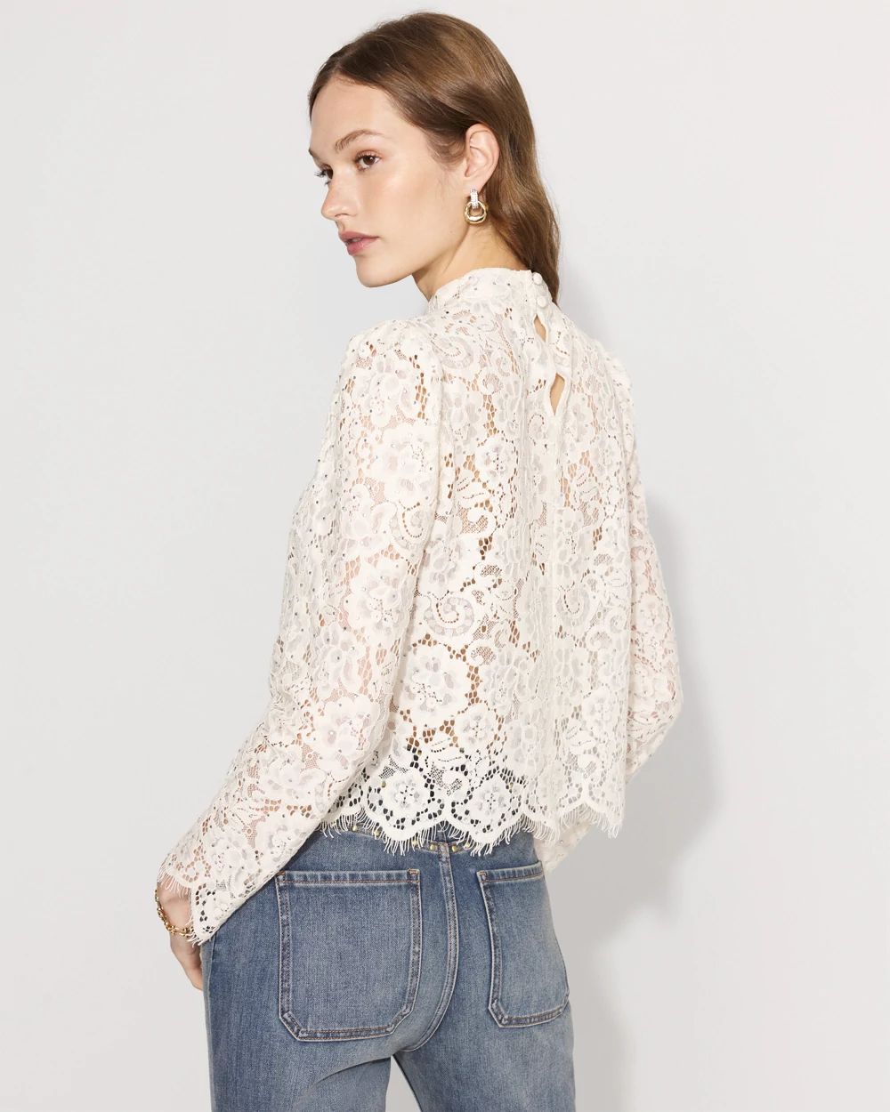 Embellished Lace Top