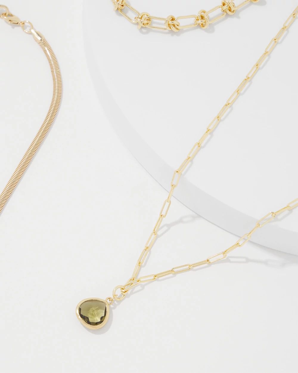 Olive + Gold Convertible Necklace
