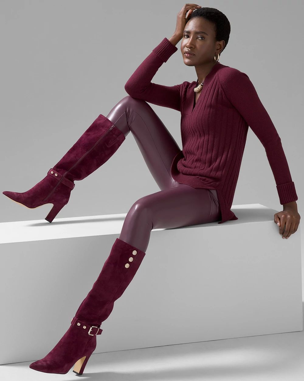 Faux Leather Runway Legging