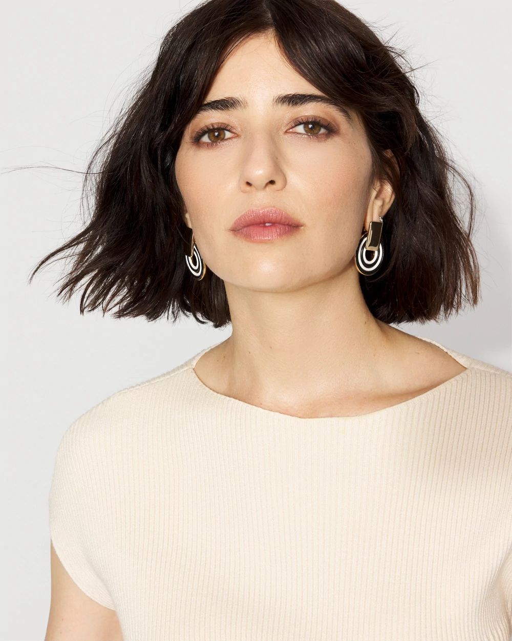 Corded Inlay Drop Earrings