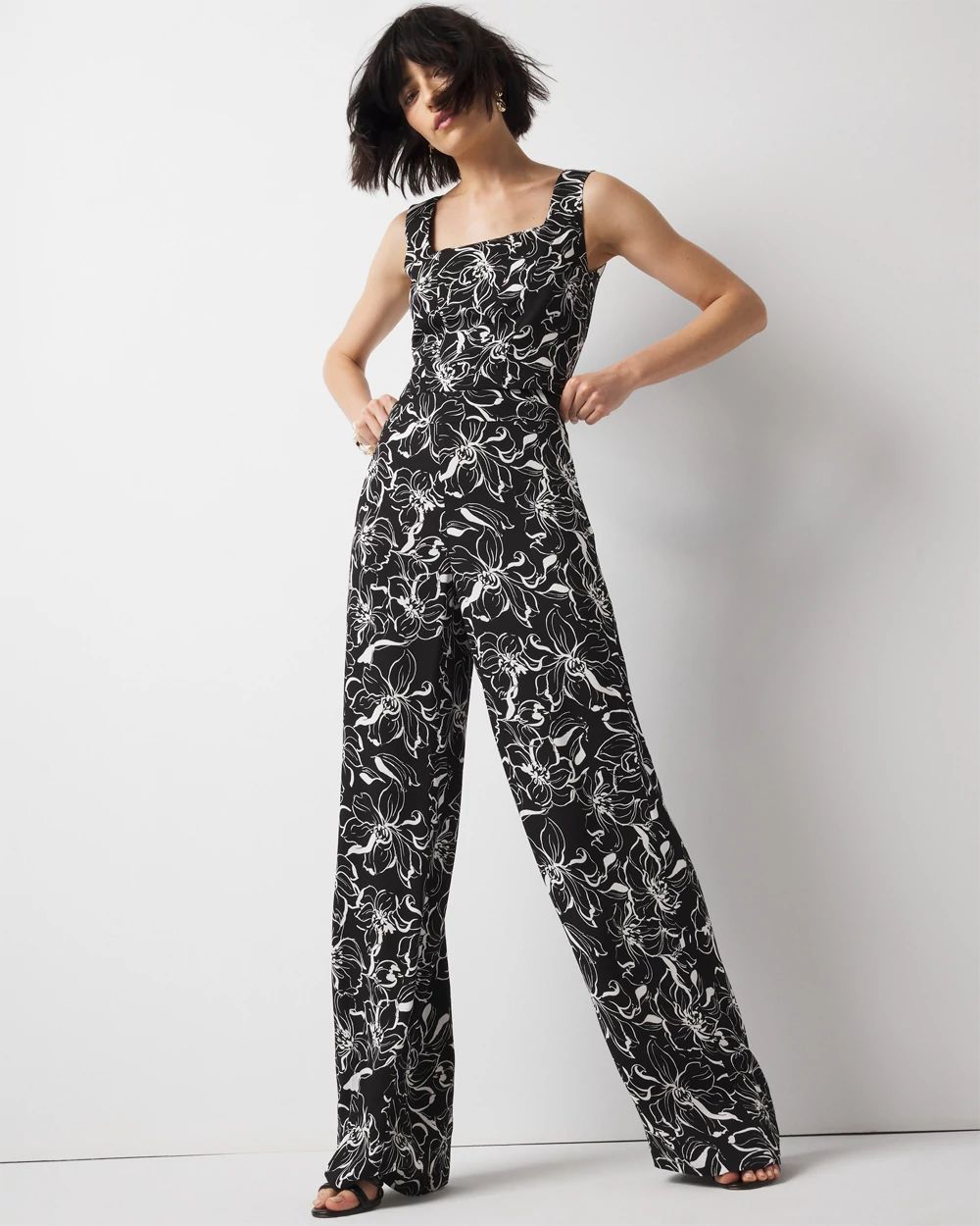 High-Rise Wide Leg Floral Pant