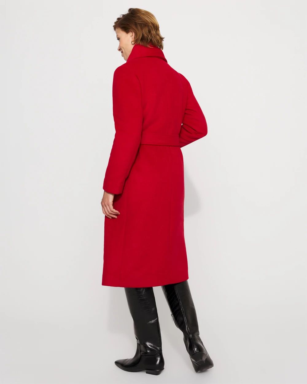 Convertible Scarf Wool-Blend Coat
