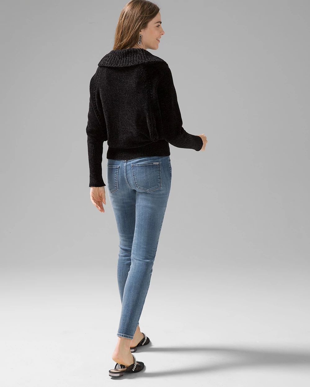 Cowl Neck Chenille Sweater