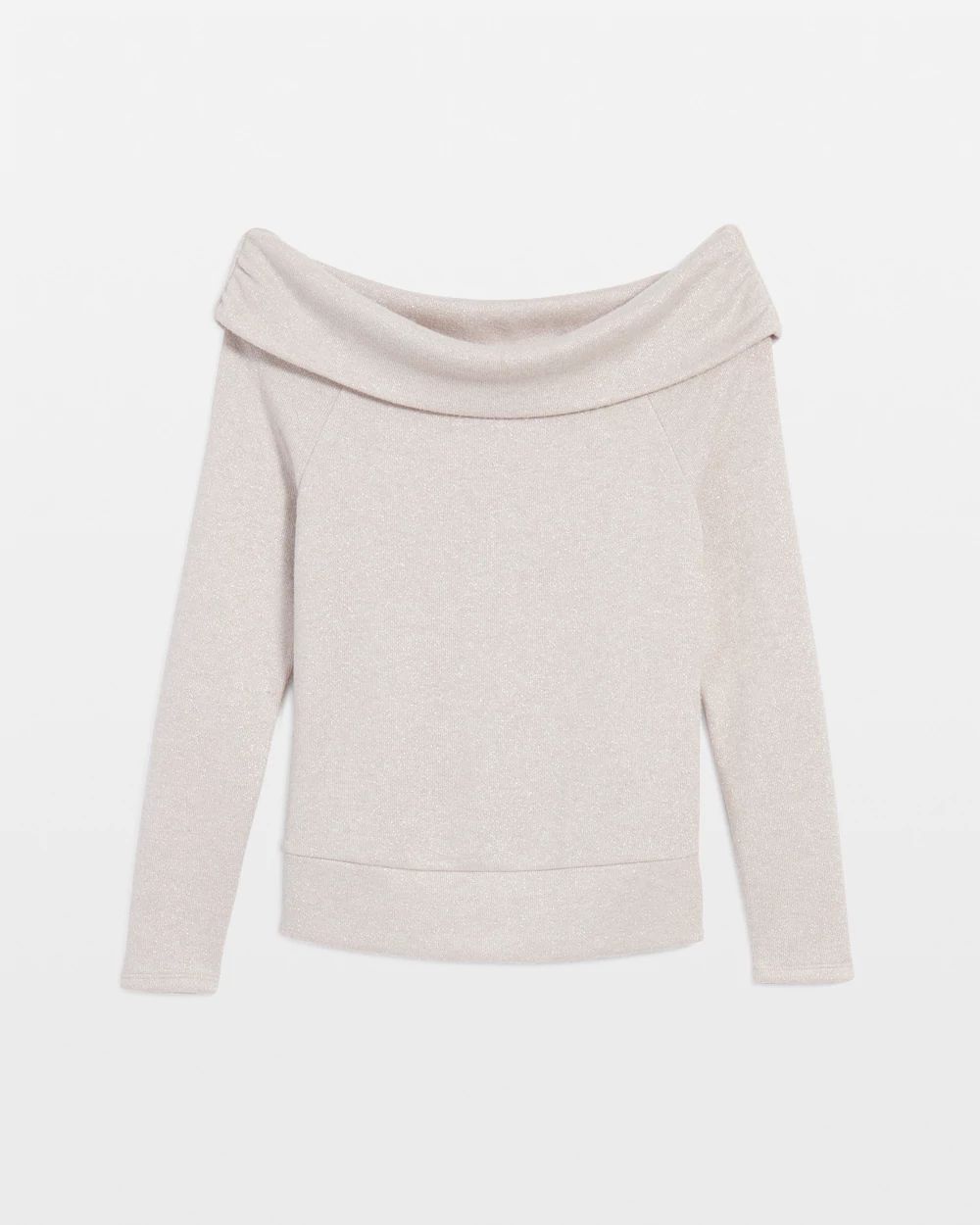 Off-The-Shoulder Glitter Top