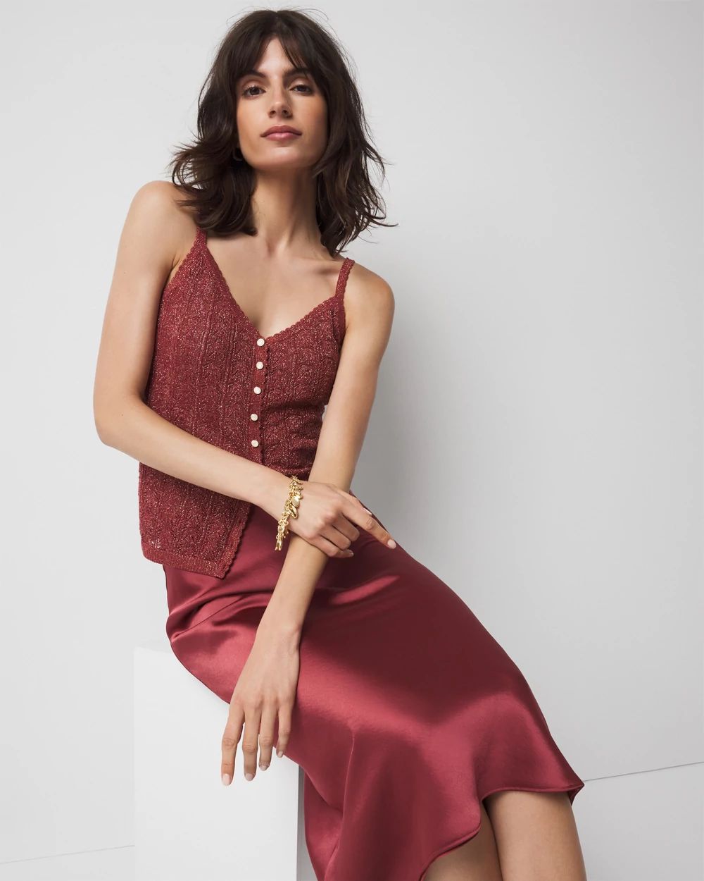 Satin Slip A-Line Skirt