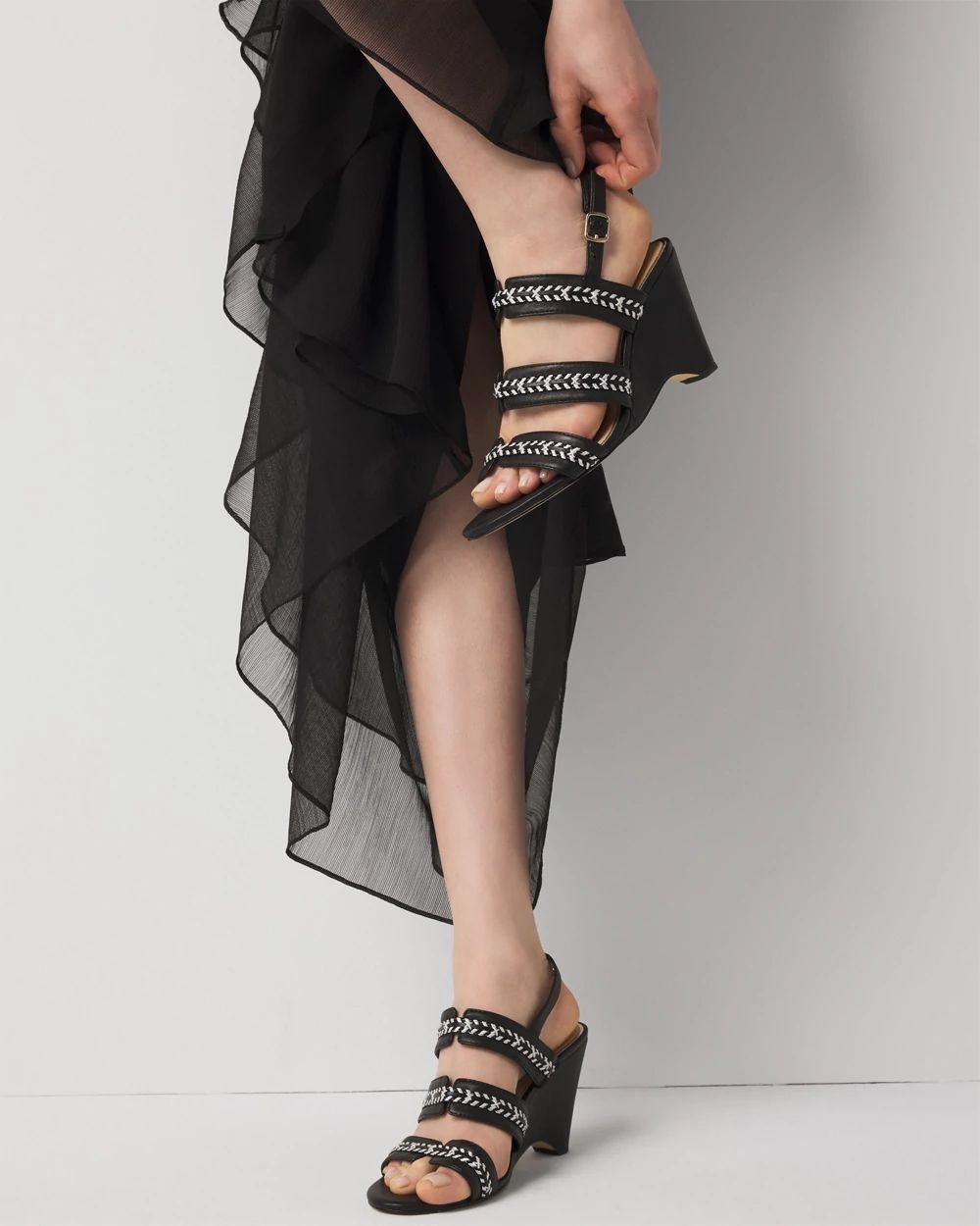 Raffia Whipstitch Wedge Sandal