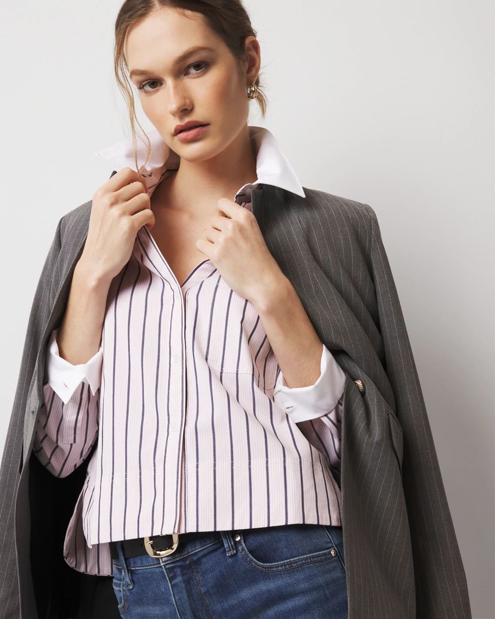 Petite Pocket Poplin Shirt
