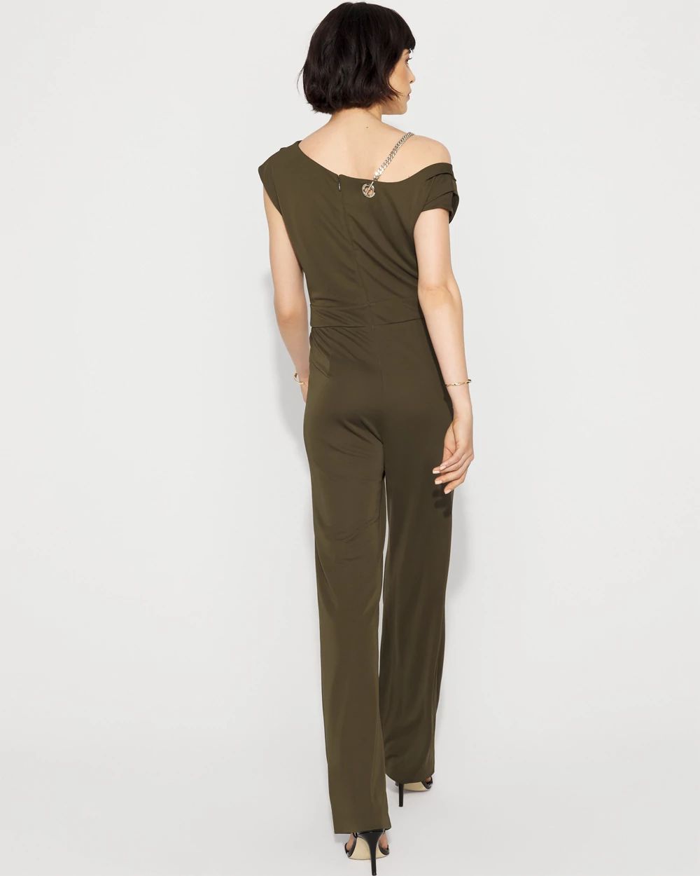 One-Shoulder Draped Jumpsuit