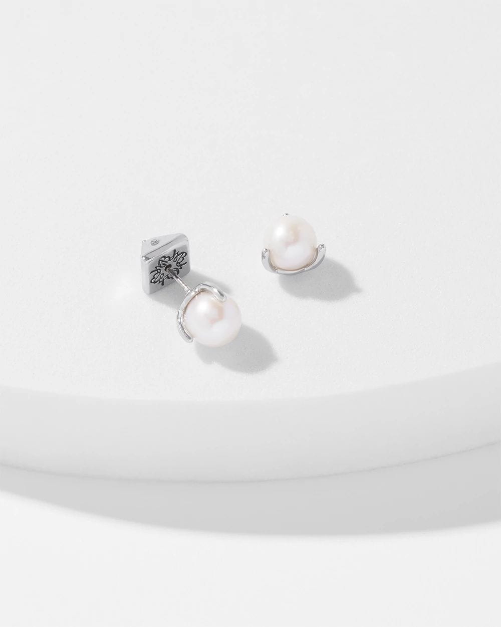 Glass Pearl Stud Earrings