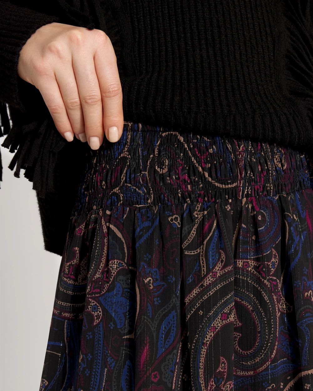 Paisley Chiffon Maxi Skirt