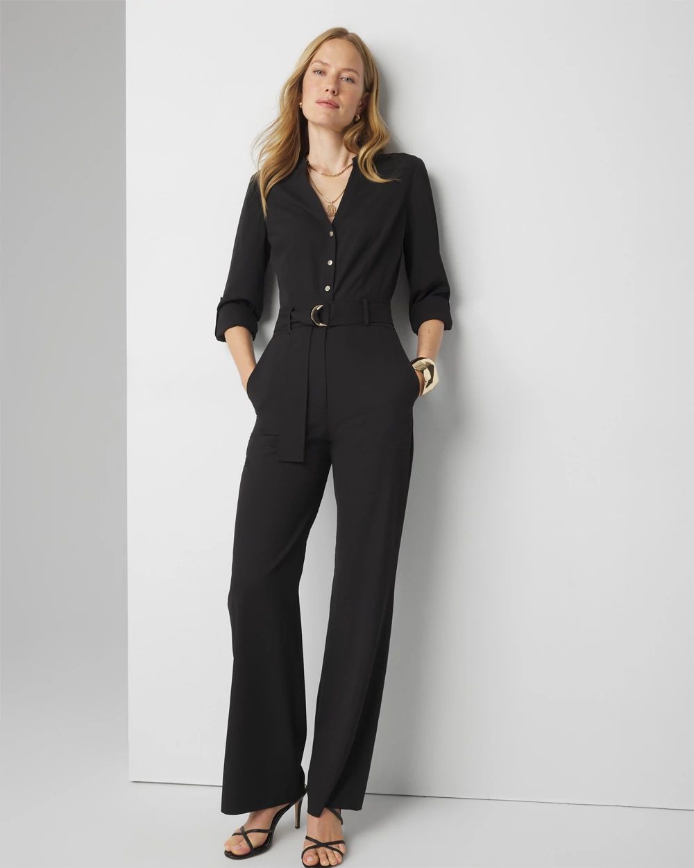 Long Sleeve Utility Jumpsuit