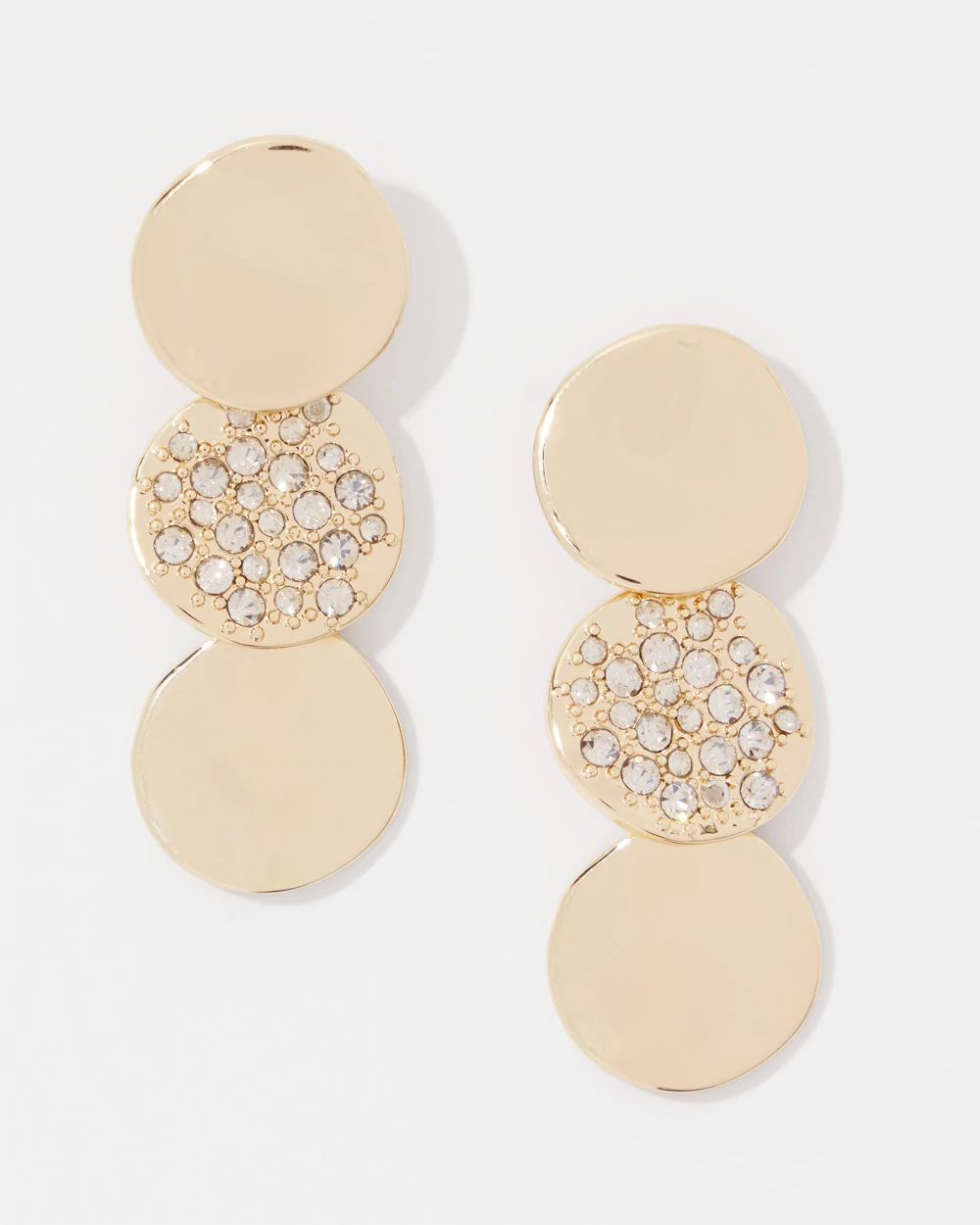 Pavé Discs Earrings