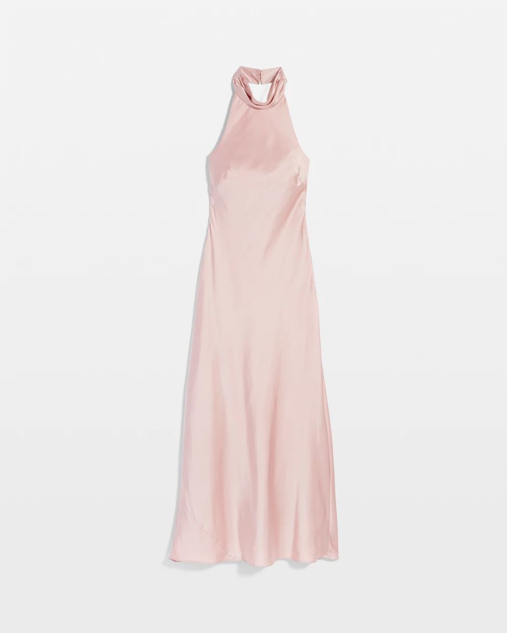 Satin Halter Maxi Dress