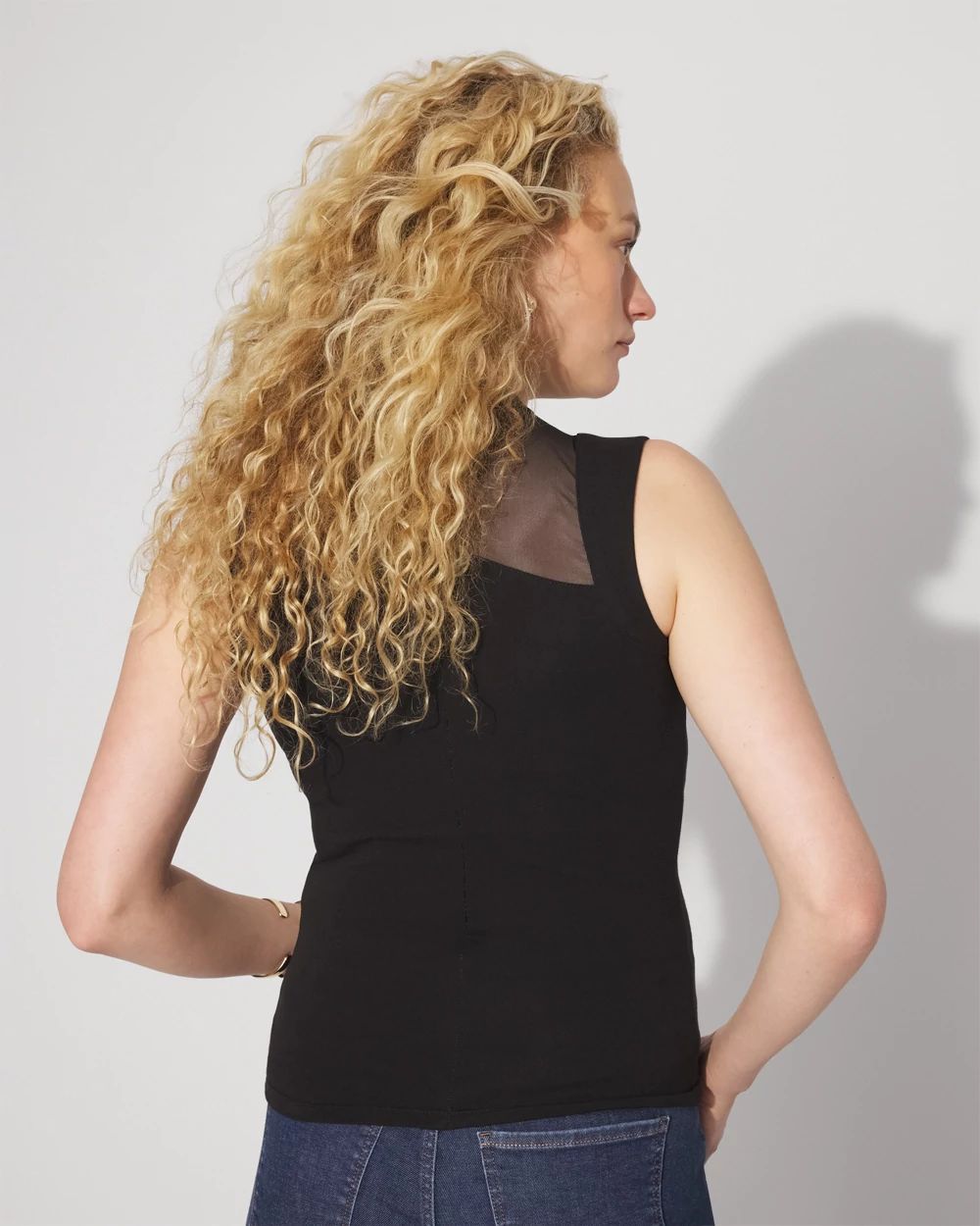 WHBM FORME™ All Ways Stretch Mesh Inset Top