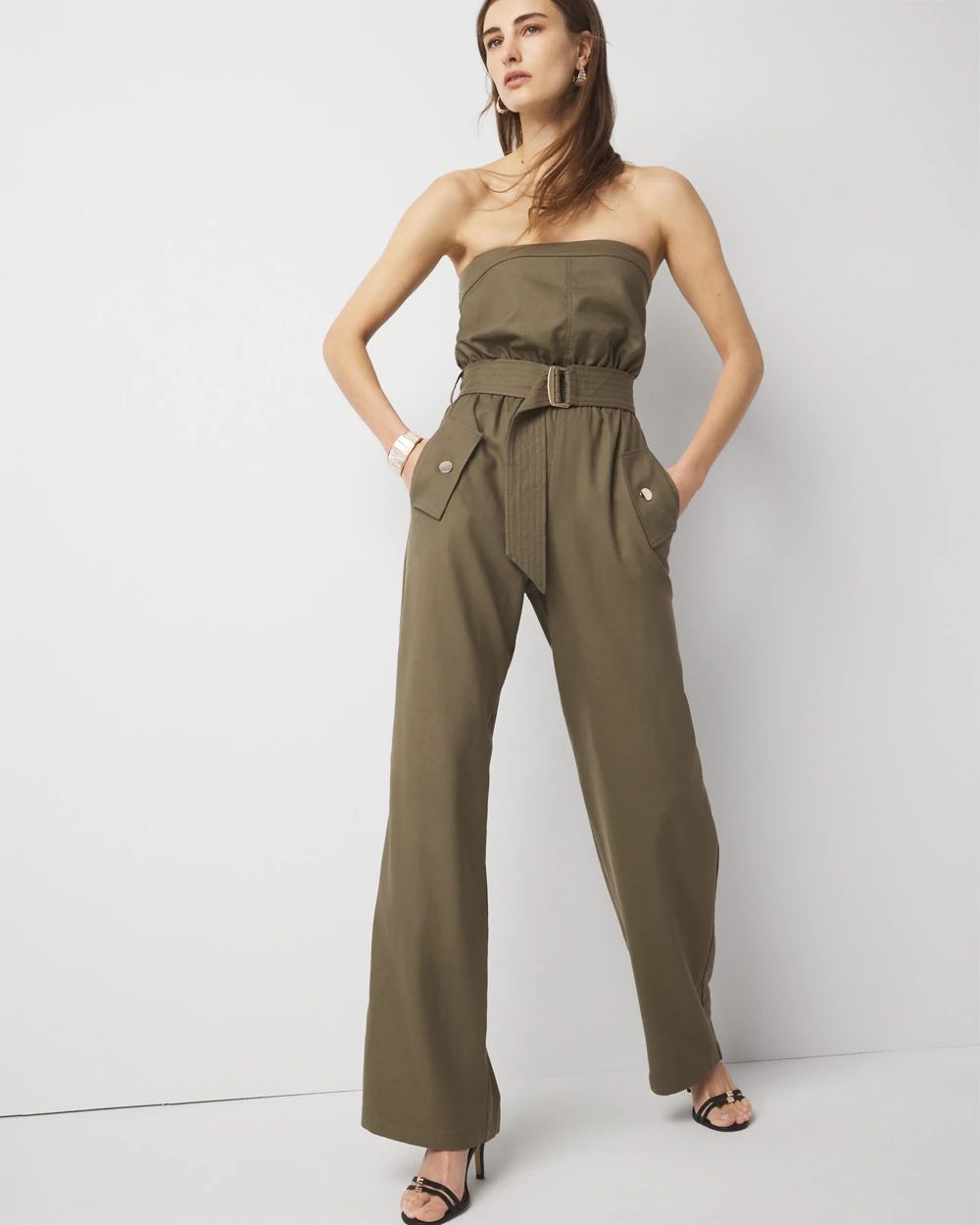 Strapless Utility Jumpsuit