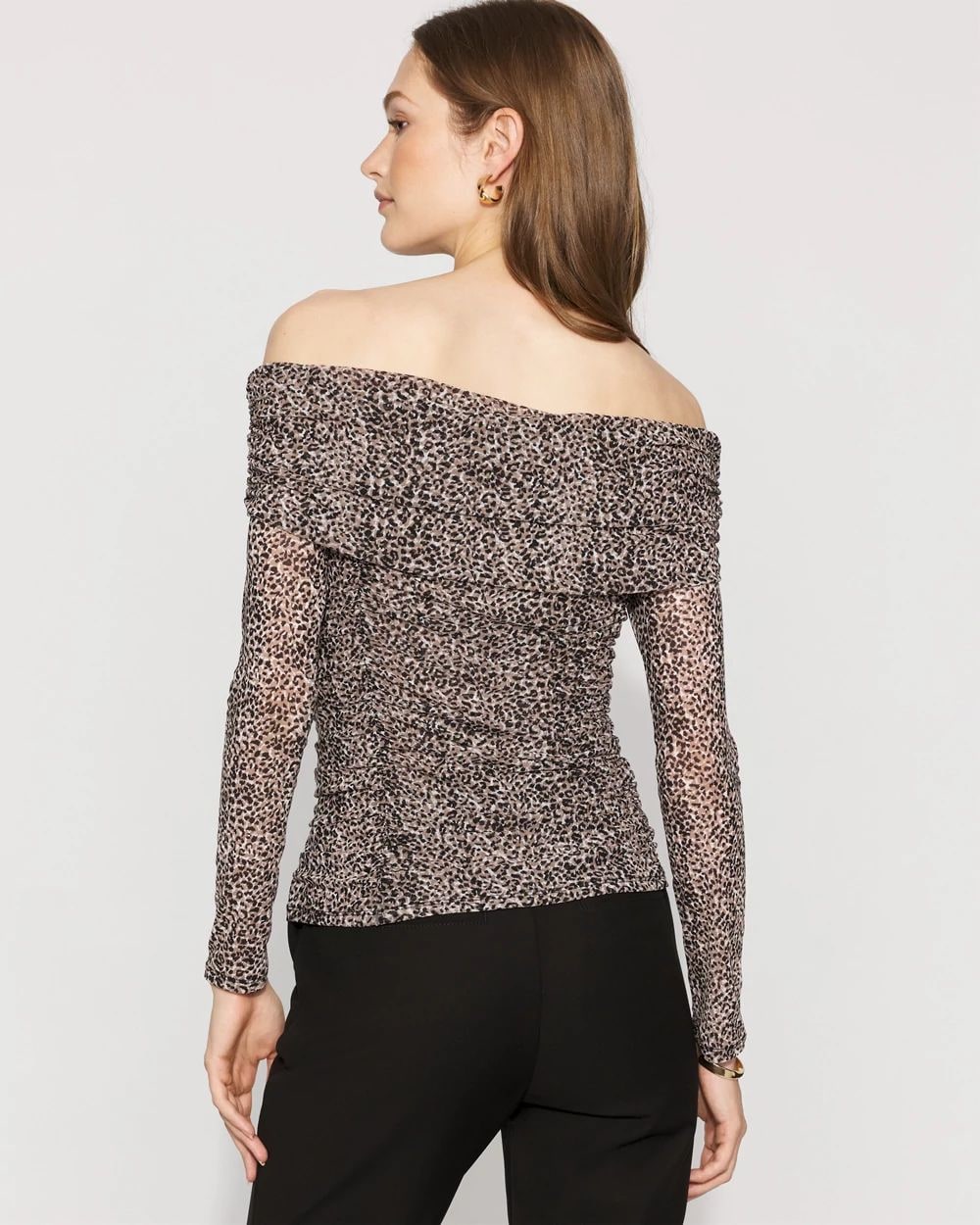 Off-The-Shoulder Mesh Top