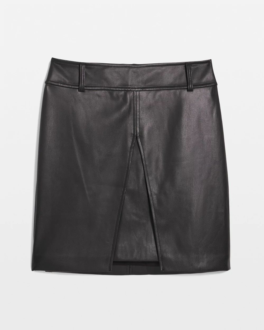 Tailored Faux Leather Skirt