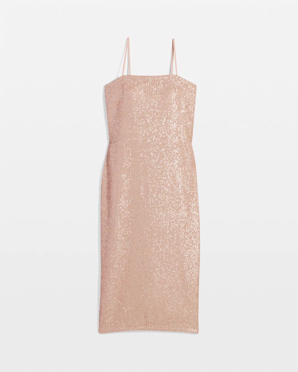 Strapless Sequin Midi Dress