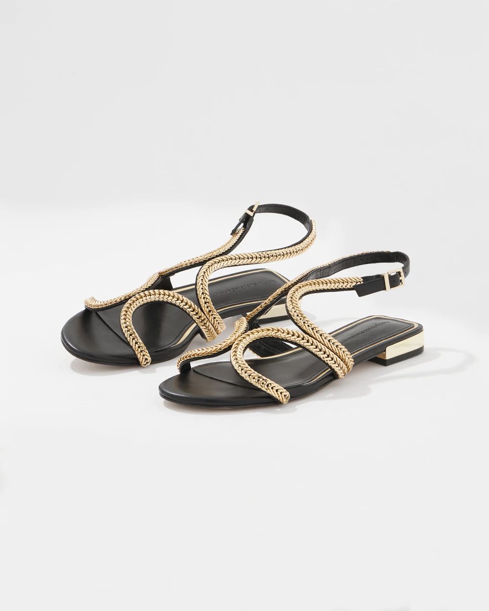 Chain Strap Flat Sandal
