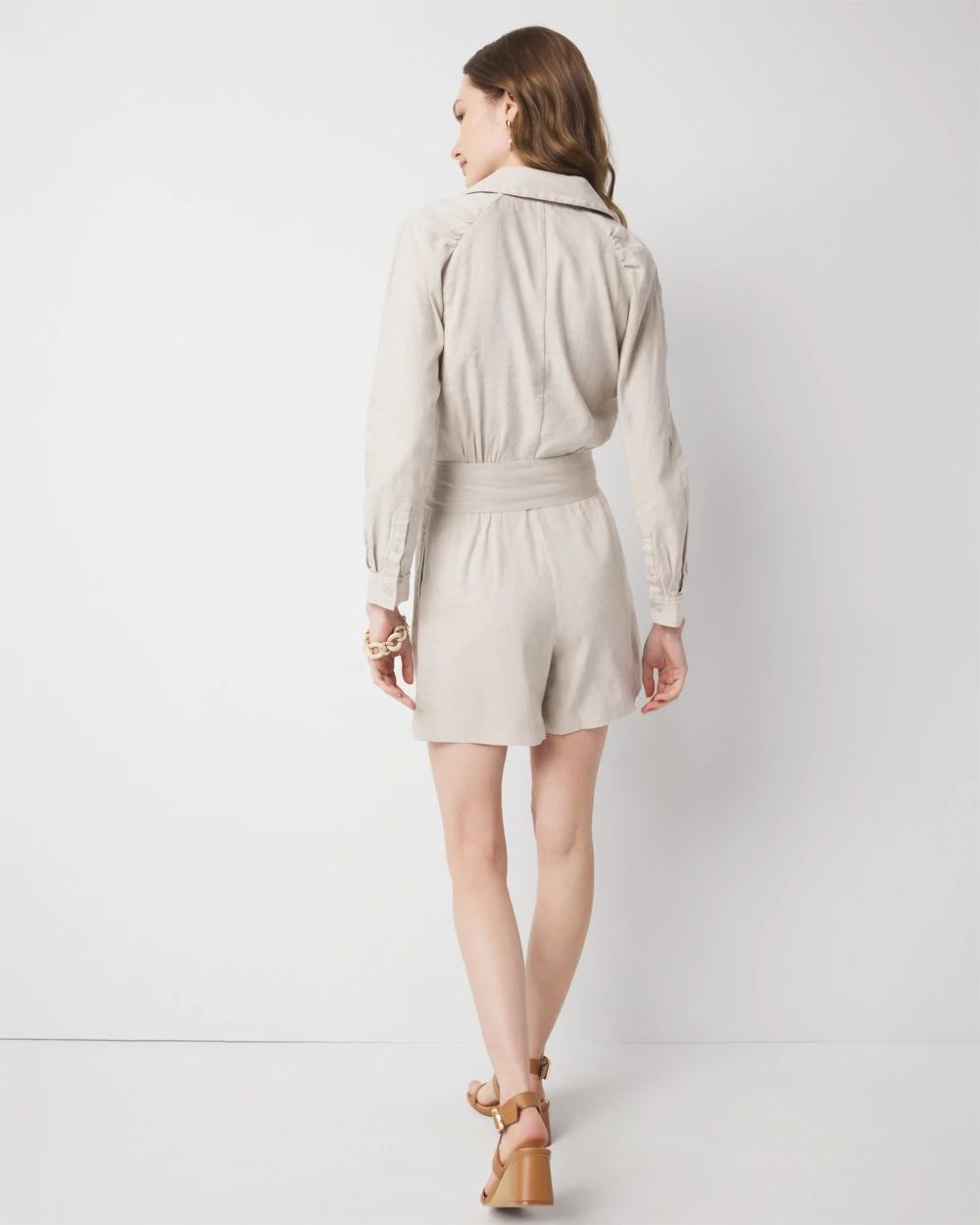 Linen-Blend Romper