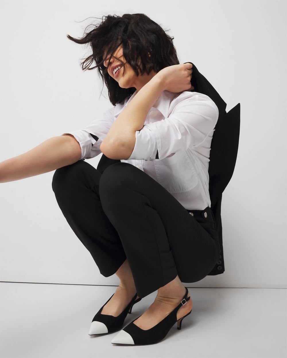 WHBM® Elle Slim Button-Tab Ankle Pant