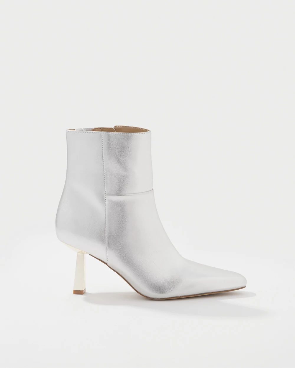 Metallic Heeled Ankle Boot